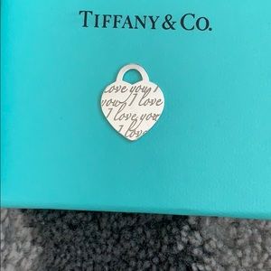 Tiffany & Co I Love You heart charm